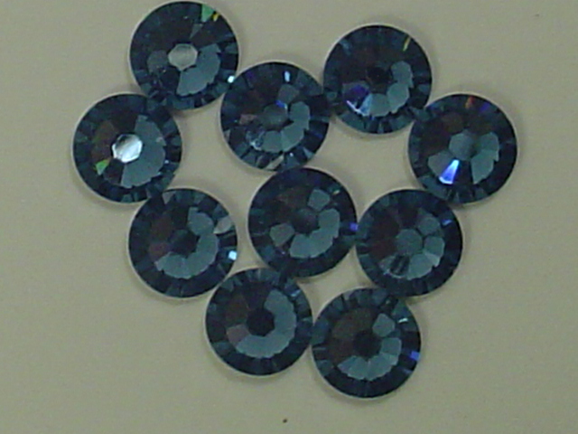 12 pcs. 34ss DENIM BLUE HOTFIX European Rhinestones